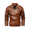 Modern Hardman Plush Leather Jacket - Premium Motorcycle Wear with Rugged Style - Image 3