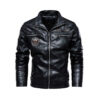 Modern Hardman Plush Leather Jacket - Premium Motorcycle Wear with Rugged Style