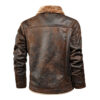 Leather Men's Plus Cashmere Motorcycle Leather Jacket - Image 2